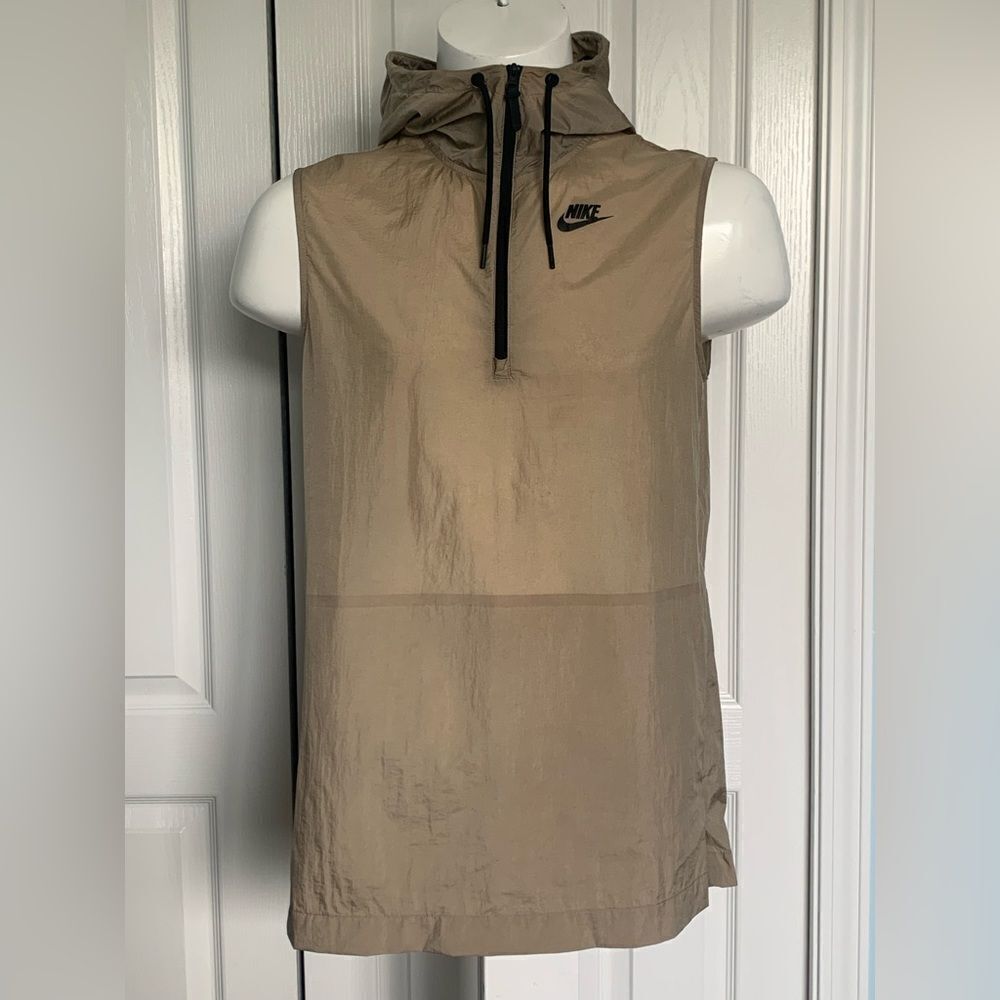 Nike Tan Sleeveless Hoodie